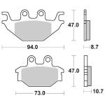 CP.PAST. FRENO ANT. SI KYMCO 250 KXR04/>