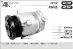 COMPRESSORE ASTRA/CALIBRA/VECTRA A 6GOLE 136MM HARRN V5