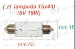 LAMPADINA A SILURO (DIAMETRO LAMPADA 15x43) 15W