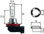LAMPADA ALOGENA FARO PRINCIPALE 12V H9   65W TIPO ZOCCOLO PGJ19-5