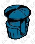 BOTTONE BLU - FISSAGGIO TARGA           CONFEZ. 10 PZ