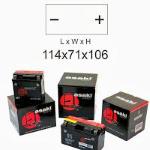 BATTERIA CBTX5L-BS"ASAKI" 114X71X106     APRILIA-SCARABEO--YAMAHA    *