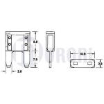 FUSIBILE  A LAMA 25 Amp. BIANCO     (KIT DA 5)