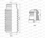 KIT PARAPOLVERE (2 TAMPONI + 2 CUFFIE)   ANT.MONDEO 3/TT