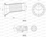 KIT PARAPOLVERE (2 TAMPONI + 2 CUFFIE)   ANTERIORE  COROLLA AVENSIS
