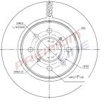 DISCO FRENO   AGILA D.253 ANT.       VENTILATO