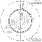 DISCO FRENO  COROLLA DIAMETRO 255  ANTERIORE VENTILATO