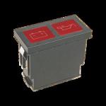SEGNALATORE LUMINOSO ROSSO              FORATURA 44X20.5 DOPPIA FUNZIONE