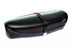 SELLA VESPA 50 50 SPECIAL LUNGA NERA     CON FASCIA TRICOLORE