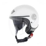 CASCO DEMI JET COLORE BIANCO TAGLIA M    CON VISIERA ANTIGRAFFIO