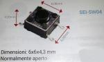 PULSANTE 6X6X4,3MM NORMALMENTE APERTO