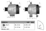 ALTERNATORE  500-IDEA-LINEA-PANDA    CON PULEGGIA MUPLA 90AH